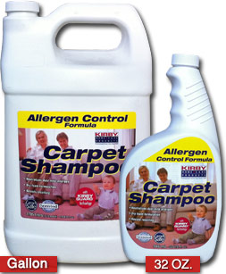 Kirby Allergen Control Formula Carpet Shampoo for carpet cleaning machines.